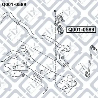 Втулка переднего стабилизатора Q-fix Q001-0589