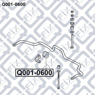 Втулка заднього стабілізатора Q-fix Q001-0600