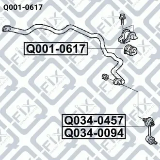 Втулка переднього стабілізатора Q-fix Q001-0617