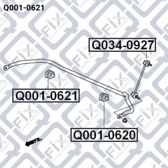 Втулка переднього стабілізатора (права) Q-fix Q001-0621 (фото 1)