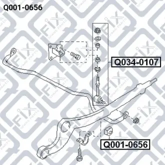 Втулка переднього стабілізатора Q-fix Q001-0656