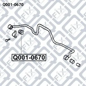 Втулка заднього стабілізатора Q-fix Q001-0670