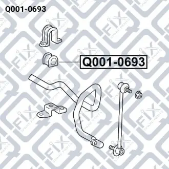 Втулка переднего стабилизатора Q-fix Q001-0693