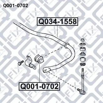 Втулка заднього стабілізатора Q-fix Q001-0702