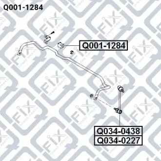 ВТУЛКА ПЕРЕДНЕГО СТАБИЛИЗАТОРА Q-fix Q0011284