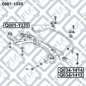 Втулка переднего стабилизатора Q-fix Q001-1335