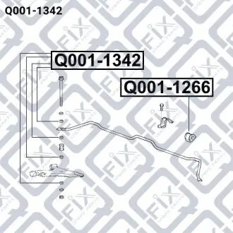 Втулка тяги стабилизатора Q-fix Q001-1342