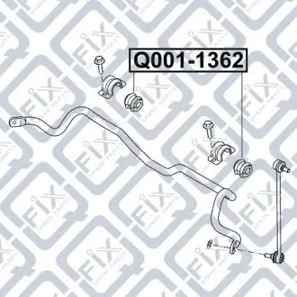 Втулка переднего стабилизатора Q-fix Q001-1362