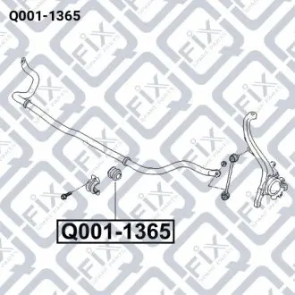 Втулка переднього стабілізатора Q-fix Q001-1365