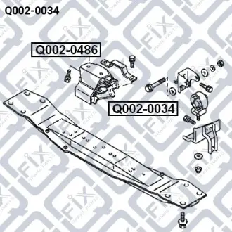 Подушка двигателя Q-fix Q002-0034