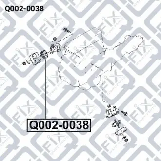 Подушка двигателя передняя Q-fix Q002-0038