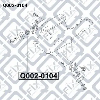 Подушка двигателя передняя Q-fix Q002-0104