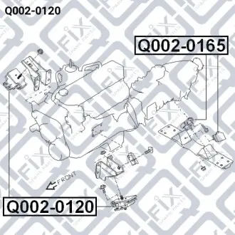 Подушка двигателя передняя Q-fix Q002-0120