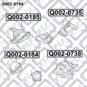 Подушка двигателя передняя Q-fix Q002-0184