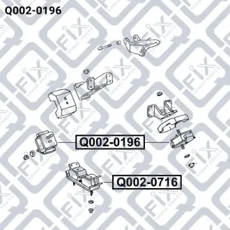 Подушка двигуна передня Q-fix Q002-0196