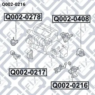 Подушка коробки швидкостей (AT) Q-fix Q002-0216