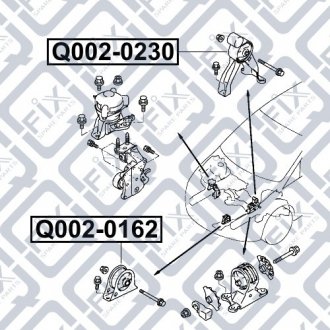 Подушка двигуна (задня) Q-fix Q002-0230 (фото 1)