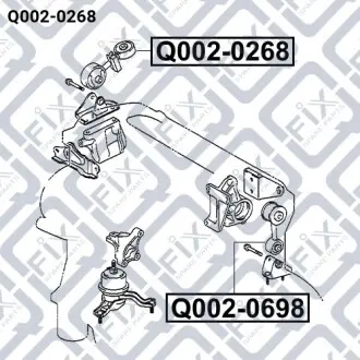 Подушка двигуна права Q-fix Q002-0268