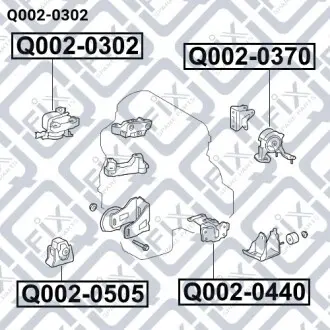 Подушка двигателя правая (гидравлическая) Q-fix Q002-0302