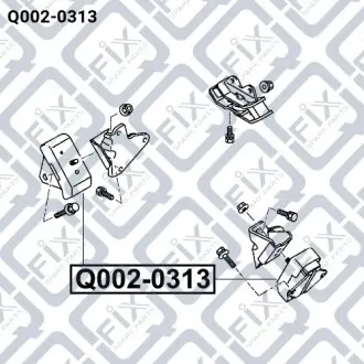 Подушка двигателя передняя Q-fix Q002-0313