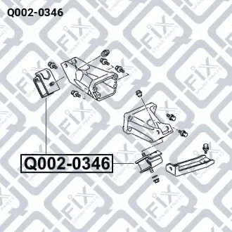 Подушка двигателя передняя Q-fix Q002-0346