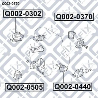 Подушка двигуна задня Q-fix Q002-0370