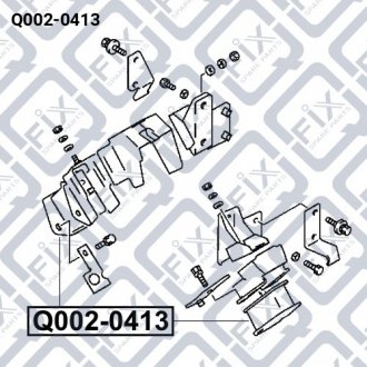 Подушка двигателя передняя Q-fix Q002-0413