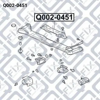 Подушка двигателя АКПП (задняя)) Q-fix Q002-0451