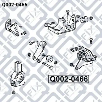 Подушка двигуна передня Q-fix Q002-0466
