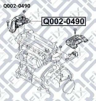 Подушка двигуна права (гідравлічна) Q-fix Q002-0490