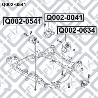Подушка двигуна передня МКПП Q-fix Q002-0541