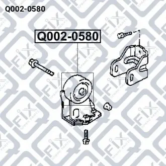 Сайлентблок передній подушки двигуна Q-fix Q002-0580