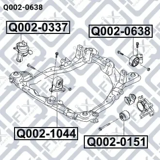 Подушка двигуна задня Q-fix Q002-0638