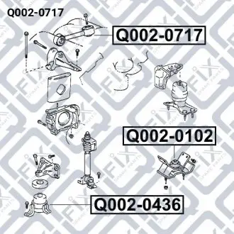 Подушка двигуна Q-fix Q002-0717