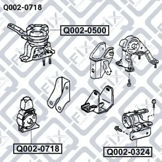 Подушка двигуна передня Q-fix Q002-0718