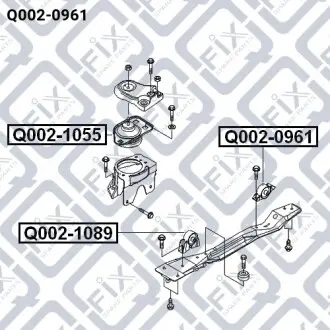Подушка двигателя (задняя) Q-fix Q002-0961