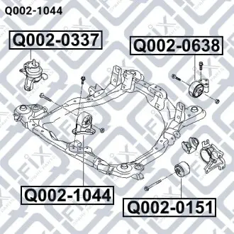Подушка двигуна передня Q-fix Q002-1044