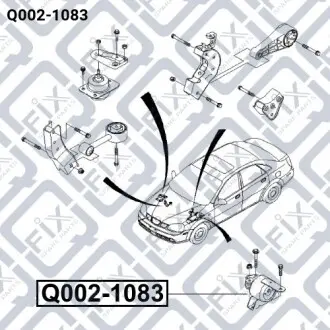 Подушка двигуна передня ліва Q-fix Q002-1083