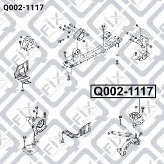 Подушка двигателя левая Q-fix Q002-1117