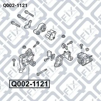 Подушка двигуна права (гідравлічна) Q-fix Q002-1121