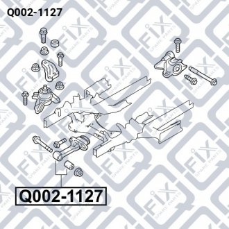 Подушка двигателя передняя Q-fix Q002-1127