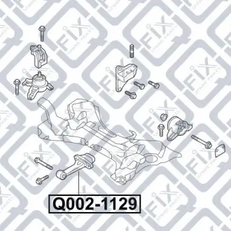 Подушка двигателя передняя Q-fix Q002-1129