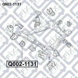 Подушка двигуна передня Q-fix Q002-1131