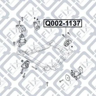 Подушка двигателя (задняя) Q-fix Q002-1137