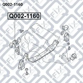 Подушка двигуна права Q-fix Q002-1160