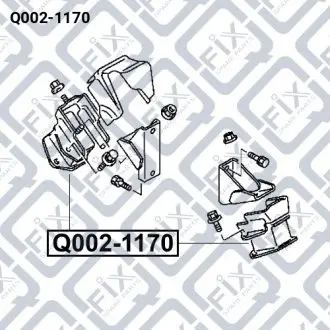 ПОДУШКА ДВИГАТЕЛЯ ПЕРЕДНЯЯ Q-fix Q002-1170