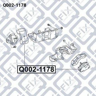 Подушка двигуна передня Q-fix Q002-1178