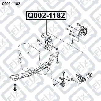 ПОДУШКА ДВИГАТЕЛЯ ЗАДНЯЯ Q-fix Q002-1182