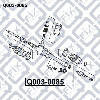 Пильовик рульової рейки Q-fix Q003-0085 (фото 1)