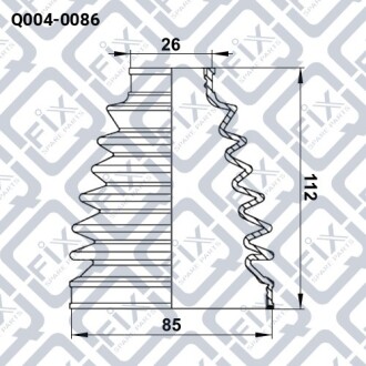 Пыльник шрус наружный комплект Q-fix Q004-0086